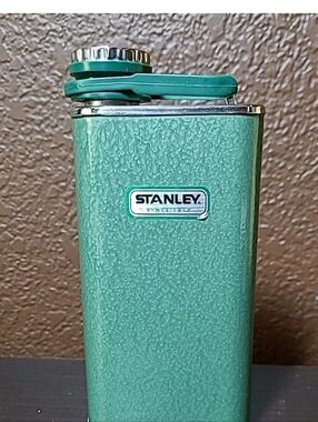 Stanley Green Metal Flask - Vintage Look